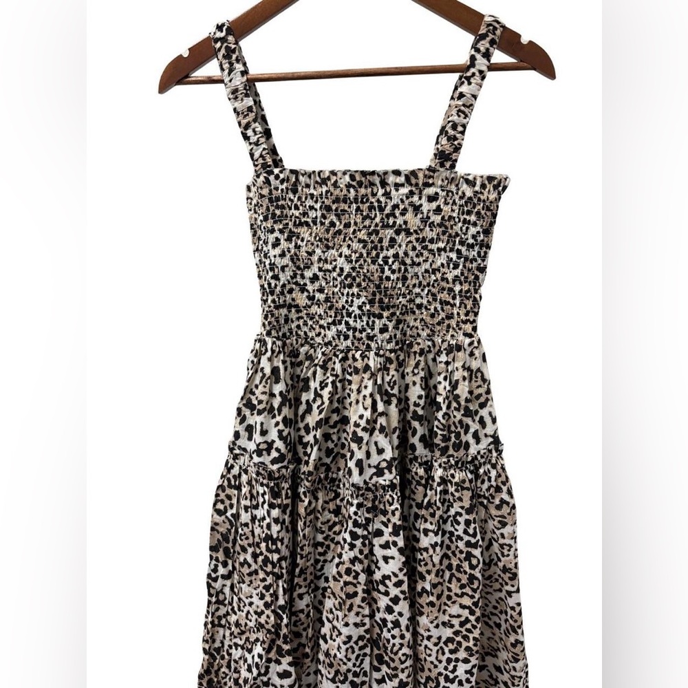 ASOS Animal Print Smocked Dress